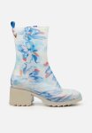 Campbell 2 Print Block Heel Boot - Blue