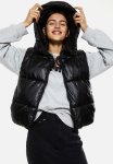 Hooded Puffer Gilet - Black