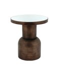 Four Corners Metal And Mirror Side Table ST10