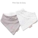 Baby Sense Bandana Bib Set - Blue Star & Grey
