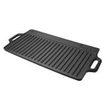 Afritrail Cast Iron Dual Barbeque griddle Pan Black