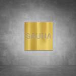 Sauna Sign - Polished Brass
