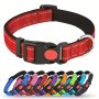 1PC Reflective Dog Collar With Safety Locking Buckle Adjustable Soft Neoprene Padded Breathable Nylon Pet Collar For Small Medium Large Dogs