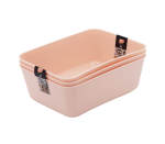 Ezy Multi Purpose Medium Tray - Pack Of 3 Peach