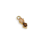 Suncatcher Sleeper Charm Three: With Morganite & Smokey Quartz - Sterling Silver Pair