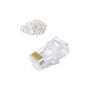 Acconet CAT6 RJ45 Connectors Stranded Solid Core 50 Pack