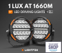 Lightfox Pair 9 Inch Osram LED Driving Lights Round Spotlight Spot Drl Headlight