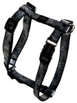 Rogz Lapz 16MM Medium Trendy Adjustable Dog H-harness Different Colours - Black