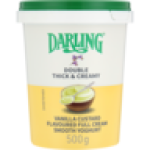 Thick & Creamy Vanilla Custard Flavoured Full Cream Smooth Yoghurt 500G