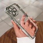 Transparent Clear Silicone Shockproof Case For Iphone 15 14 13 12 11 Pro Max Plus Plating Anti Impact Candy Color Cover.