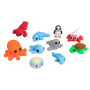 10PCS MINI 3D Printed Ocean Animal Figurines For Decor/play/aquariam