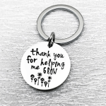 Teacher's Day Gift Keychain Thank You For Helping Grow Keyring Jewelry Gift For Graduation Day