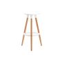 Capri Wooden Leg Barstool - White