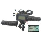 Electric Bike Scooter Throttle With Lcd Display To Show Speed For 24V 36V 48V 60V 72V Mileage And Battery Power Display
