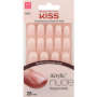 Kiss Salon Acrylic Nude Artificial French Nails Graceful