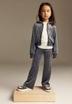 Flared Velour Leggings - Dark Grey