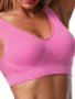 Solid Color Breathable Sports Bra Round Neck High Stretch Hollow Out Light Support Fitness Top Women's Activewear