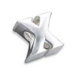 A3 - 925 Sterling Silver Letters Or Initials European Charm Beads From A-z - X - Available On 7-14 Day Back Order