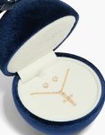 Goldair Gold Cubic Zirconia Cross Stud Earrings & Necklace Set