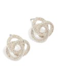 Silver Plated Cubic Zirconia Milky Way Earrings
