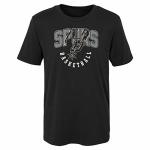 Nba Youth Boys 4-20 Hot Shot Short Sleeve Tee San Antonio Spurs Black Medium 10-12