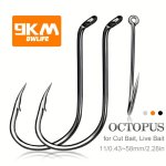 50 100PCS High Strength And Corrosion Resistant 9KM Octopus Hook For Saltwater And Freshwater Fishing - Terminal Tackle With Hig