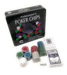 Zs - Poker Set 100 Pieces Professional Poker Chips + 2 Decks Of Cards & Dealer Button