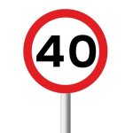 40KM Speed Limit Road Sign R201