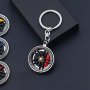 360 Rotatable Car Hub Keychain - Stylish Iron Pendant For Vehicle Enthusiasts Perfect Gift Idea