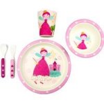 Fire For Earth Bamboo Fibre Kid& 39 S Meal Set - Princess 5 Pieces