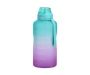 Motivational Water Bottle With Time Marker And Straw 3.8L Green And Purple