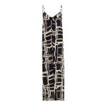 Long Gold Foil Strappy Jumpsuit