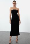 Black Velvet Strapless Dress