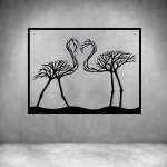 Flamingo Tree Art - Matt Silver L 1000 X H 750MM