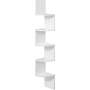 Corner Display Floating Bookshelf White