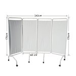 Bedside Screen 4 Fold With Curtain BS4F