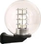 Bright Star Lighting - Outdoor Pvc Lantern With Louvre And Clear Ball - Black