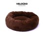 Chocolate Short-fur Velvet Veloudo Medium 70CM Iremia Dog Bed