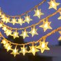 10/20/30/40/80 LED Star String Lights USB Powered Fairy String Lights For Indoor Outdoor Wedding Party Christmas Tree New Year Garden Ramadan Valentine's Day Decoration