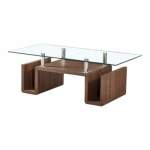 Smte Coffee Tables Glass Top Brown Colour With Keychain