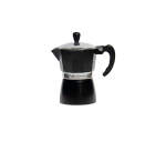 Espresso Pot 3 Cup Black & Silver
