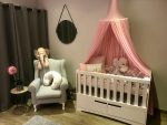 Hanging Tent Canopy Dusty Pink Solid Material