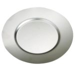 Tidtaleo Stainless Steel Round Dinner Plate 18CM Silver Korean Style Food Serving Dish Metal Dessert Plate For Home Dining Bbq
