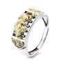 Vintage Thai Silver Pixiu Abacus Ring Open Adjustable Ring