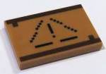Parts Minecraft Tile 2 X 3 With Dark Brown Squares And Lines Pattern Minecraft Warning Sign 26603PB031