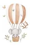 Elephant In An Air Balloon Canvas Print - 600MM X 600MM