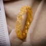 Luxury Style Dubai Hand Jewelry Bride Plated Cuff Bangle Ladies Wedding Bangle