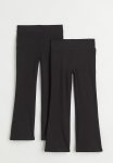 2-PACK Cotton Jersey Leggings - Black