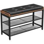 Tulsa 3-TIER Shoe Rack Padded Bench