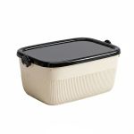 Large Plastic Food Storage Box Organizer With Secure Lid